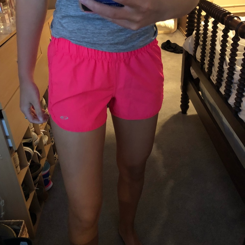 hot pink running shorts